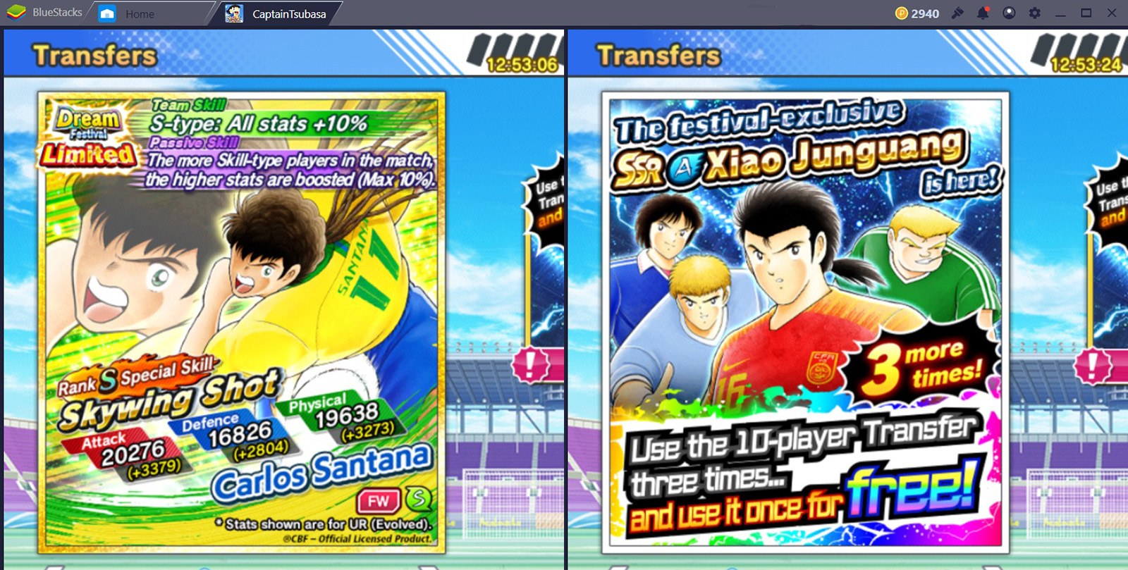 Captain Tsubasa: Dream Team – Khám phá sức mạnh Santana và Xiao Junguang Dreamfest