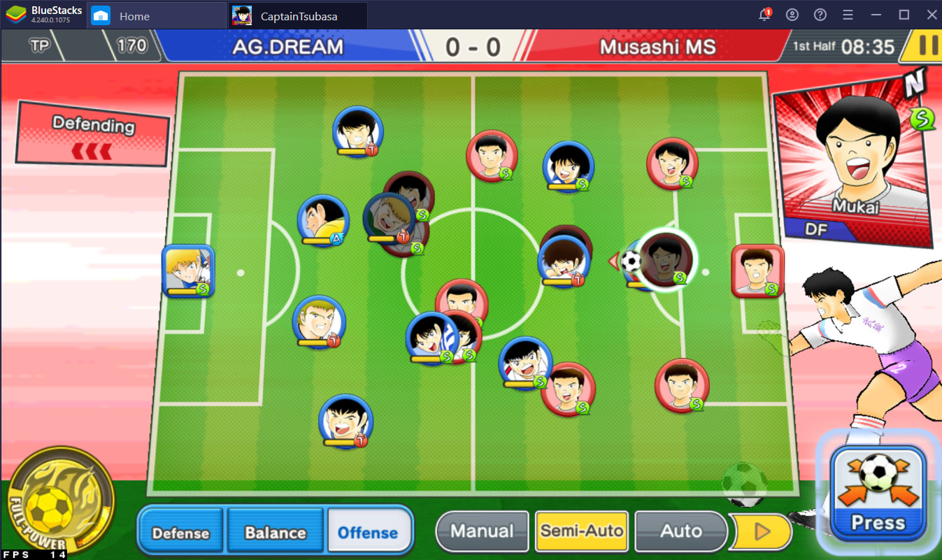 A Guide to Matches in Captain Tsubasa: Dream Team on PC