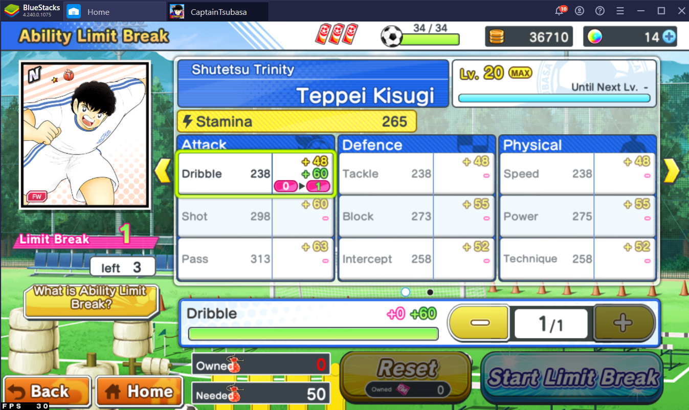 Improving Your Team in Captain Tsubasa: Dream Team on PC