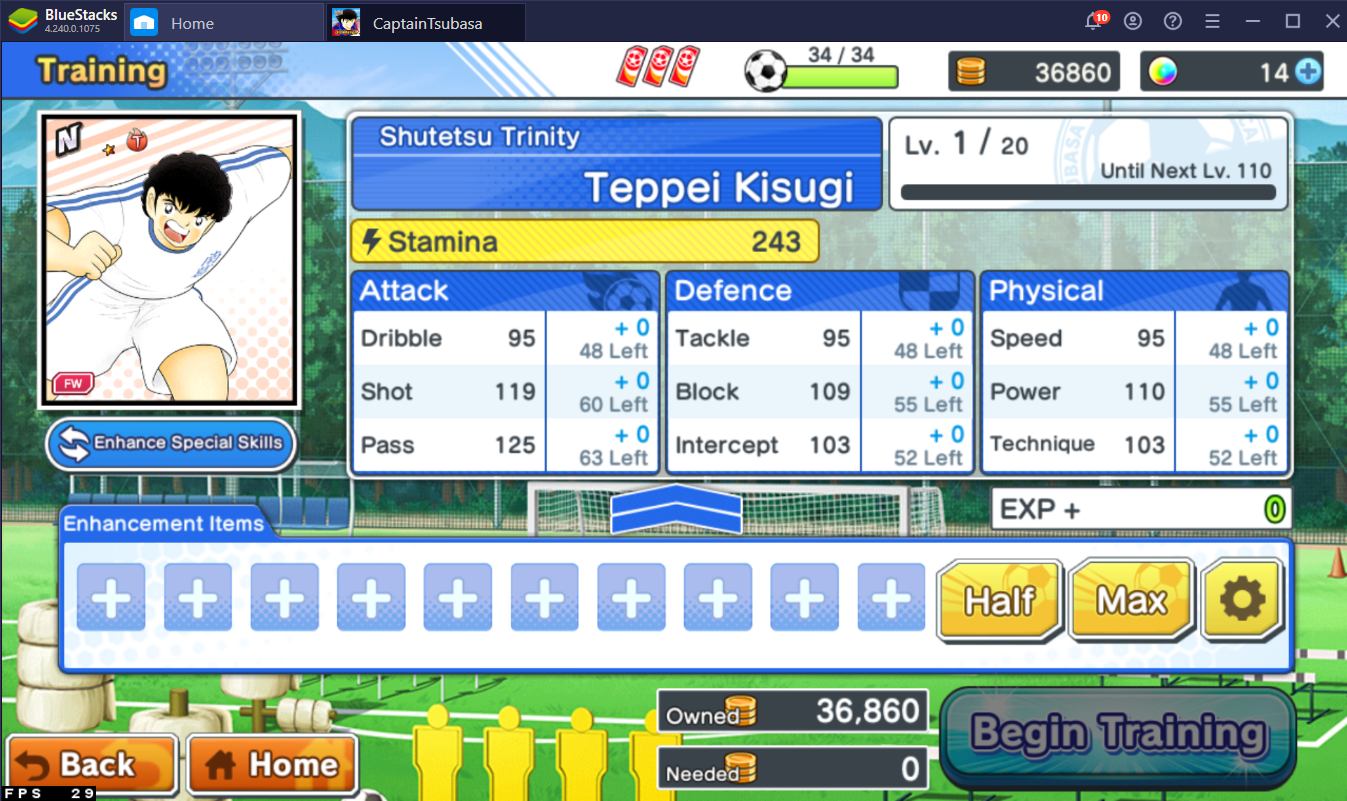 Improving Your Team in Captain Tsubasa: Dream Team on PC