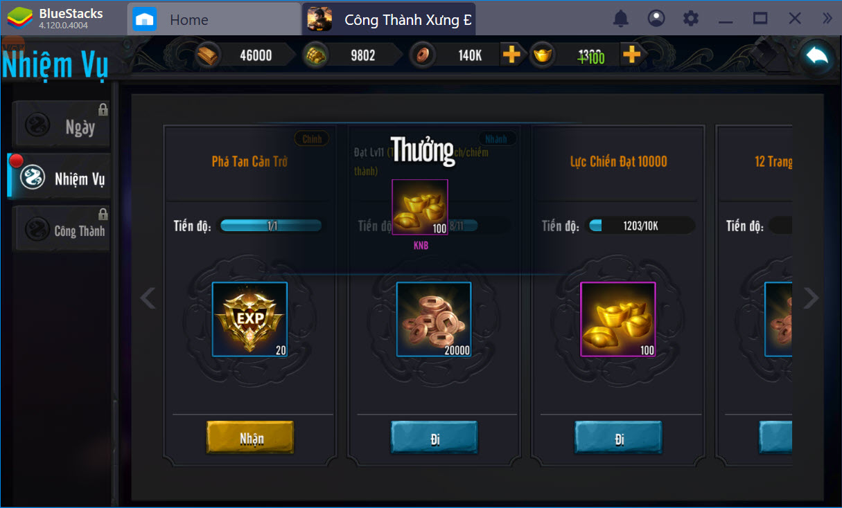 Trải nghiệm Công Thành Xưng Đế Mobile cùng BlueStacks