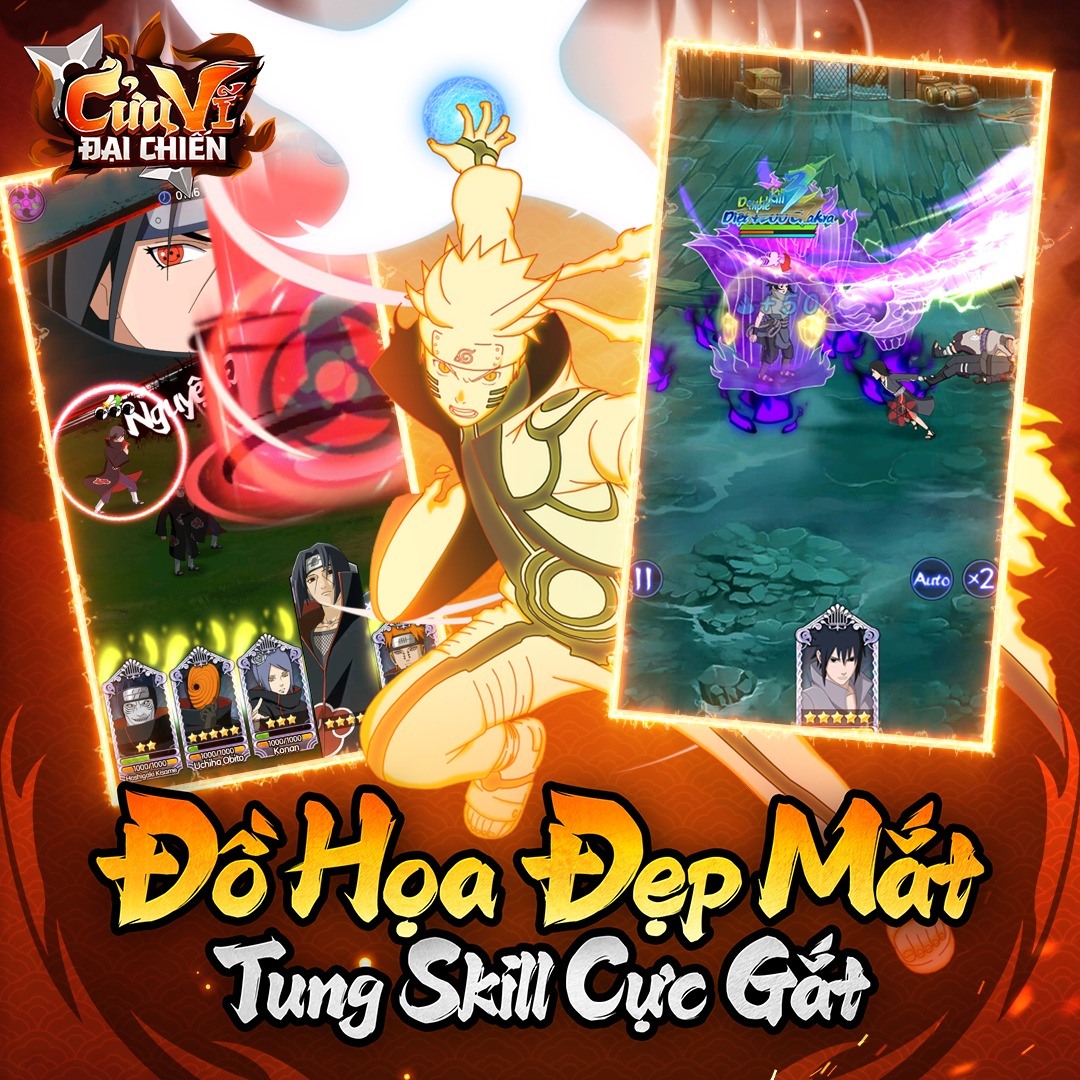 Cửu Vĩ Đại Chiến: Game đấu tướng tự do đề tài Naruto sắp ra mắt