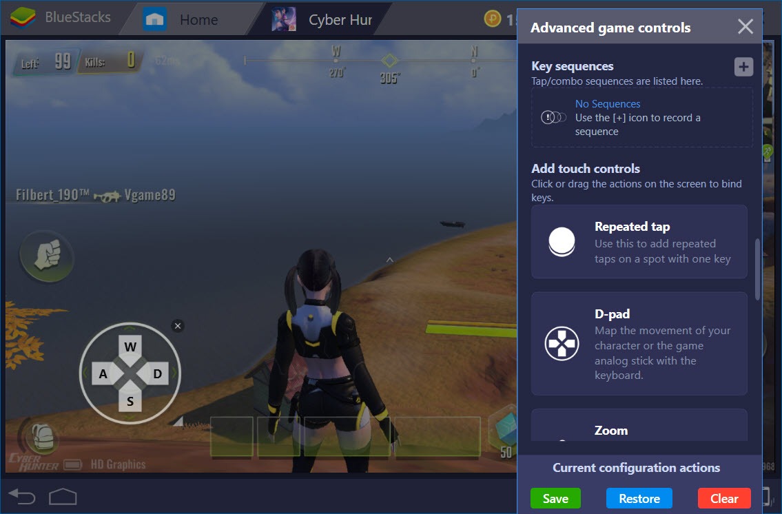 Thiết lập Game Controls khi chơi Cyber Hunter với BlueStacks