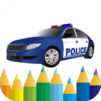carro de polícia – colorir