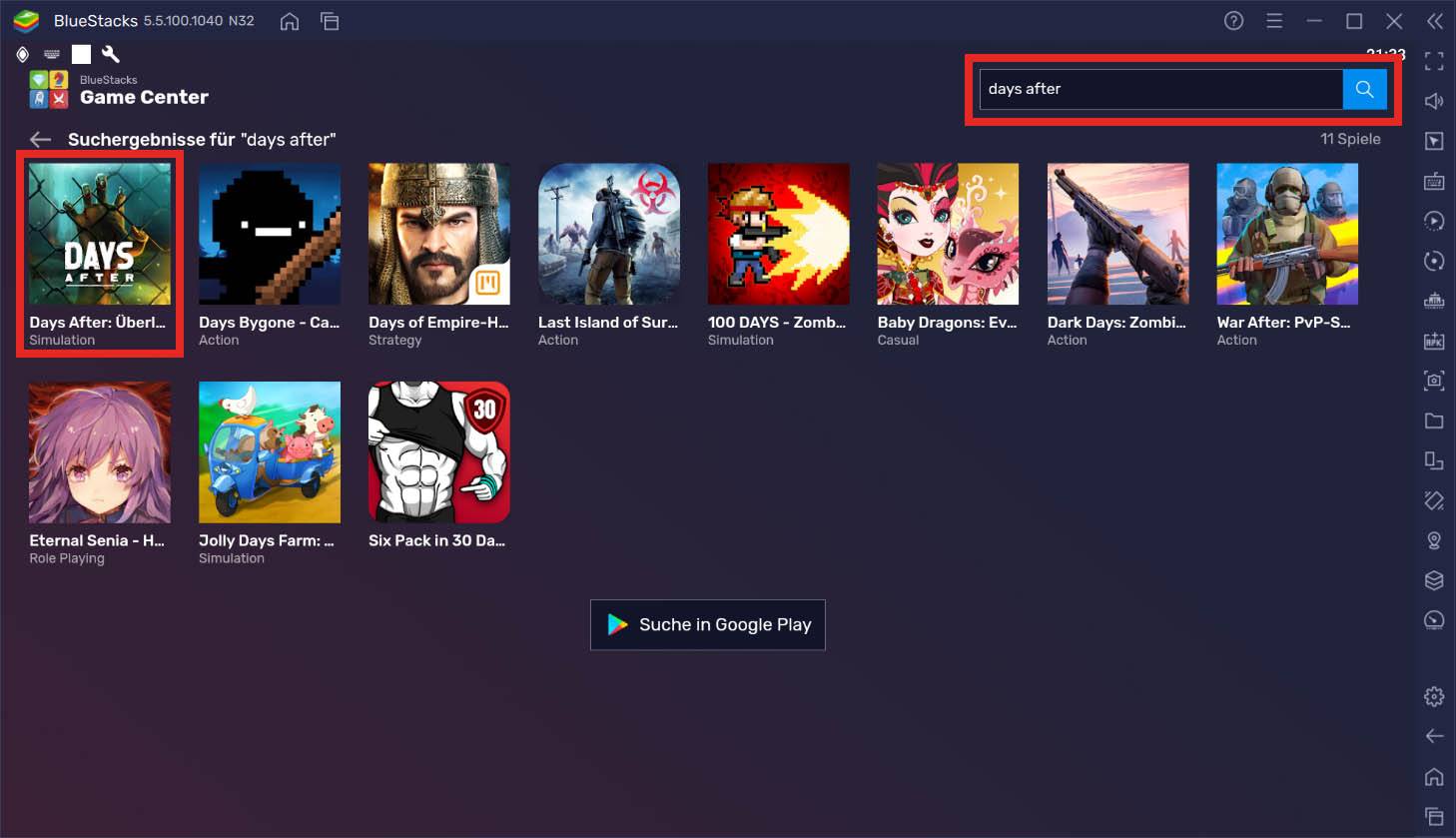 So spielst du Days After: Überleben Spiele auf dem PC mit BlueStacks