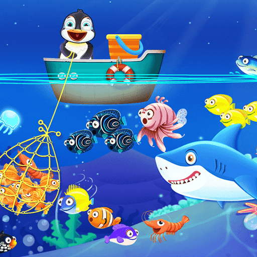 Juego de pingüinos de pesca