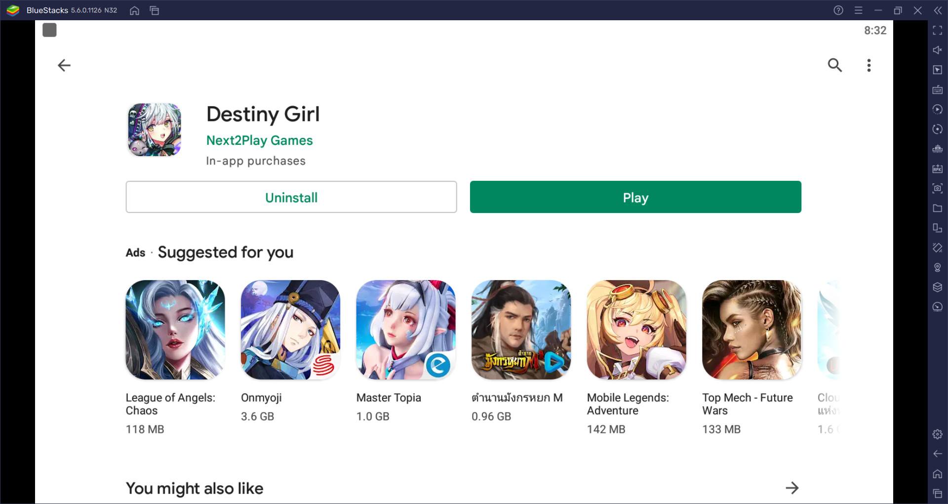 วิธีติดตั้งและเล่น Destiny Girl บน PC และ Mac ผ่าน BlueStacks