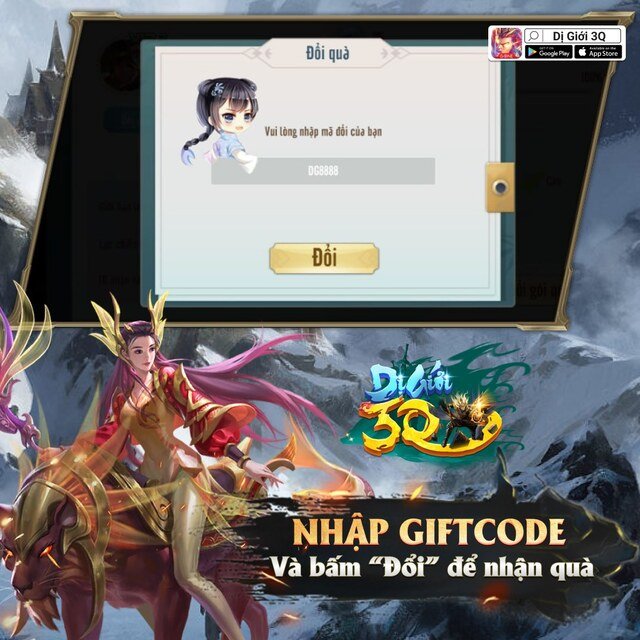 Hướng dẫn nhập giftcode chơi Dị Giới 3Q trên PC
