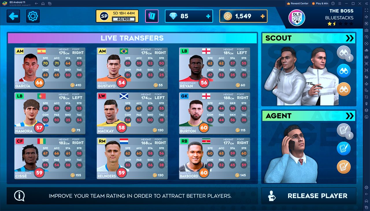 Cùng chơi game bóng đá Dream League Soccer 2024 trên PC với BlueStacks