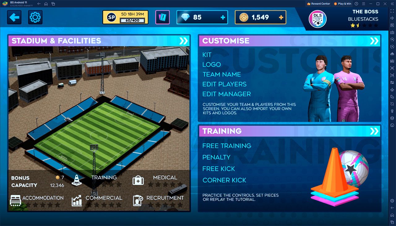 Cùng chơi game bóng đá Dream League Soccer 2024 trên PC với BlueStacks