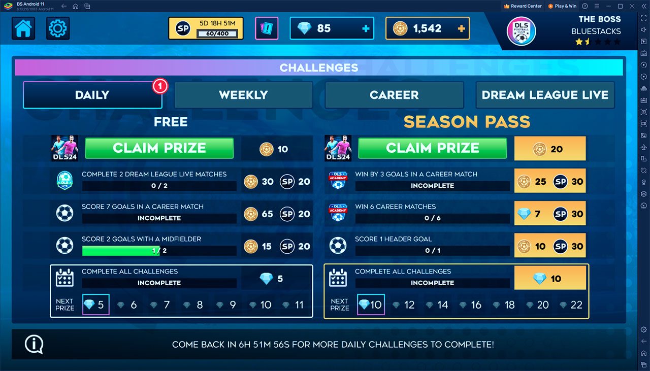 Cùng chơi game bóng đá Dream League Soccer 2024 trên PC với BlueStacks