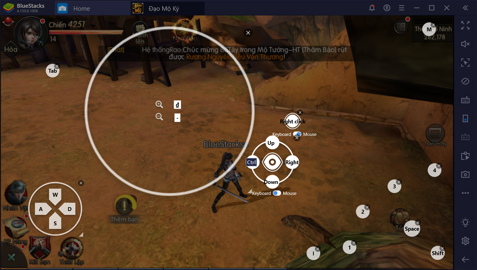Tối ưu điều khiển với Game Controls khi chơi Đạo Mộ Ký với BlueStacks