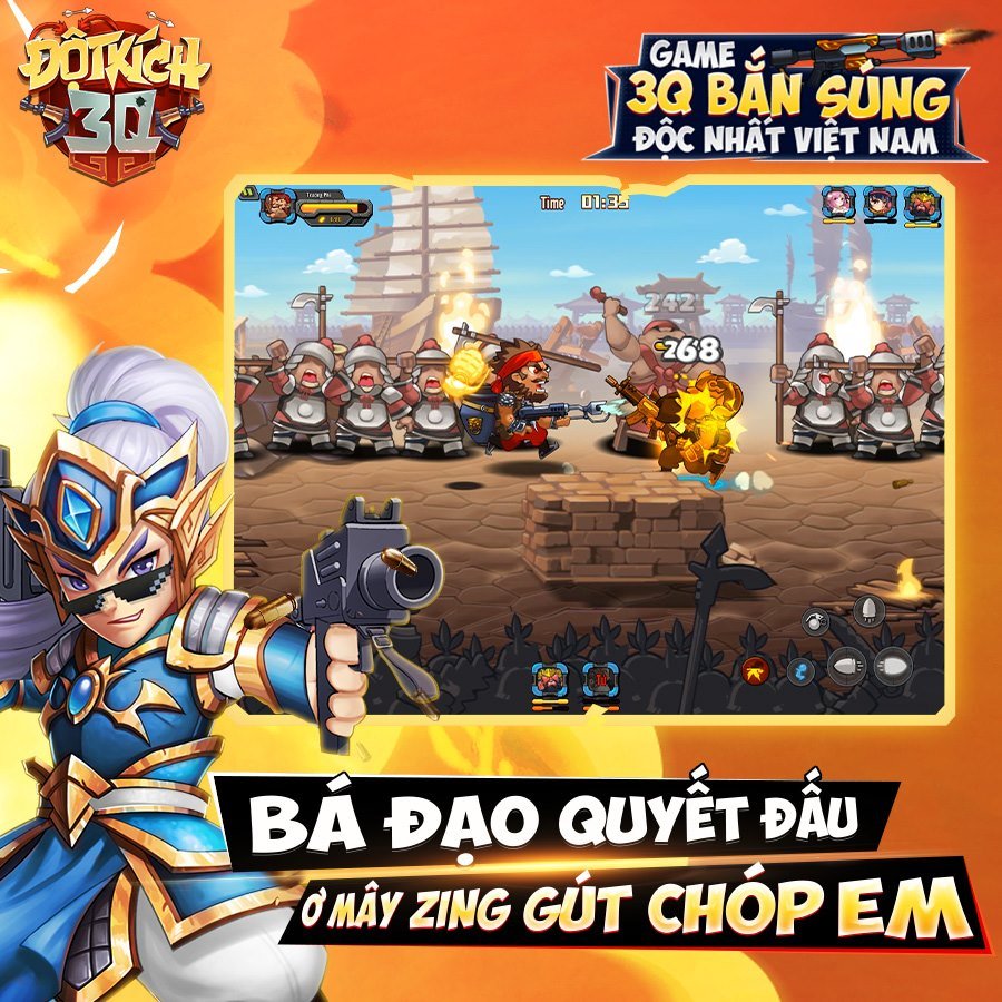 Đột Kích 3Q: Game Tam quốc theo phong cách… bắn súng