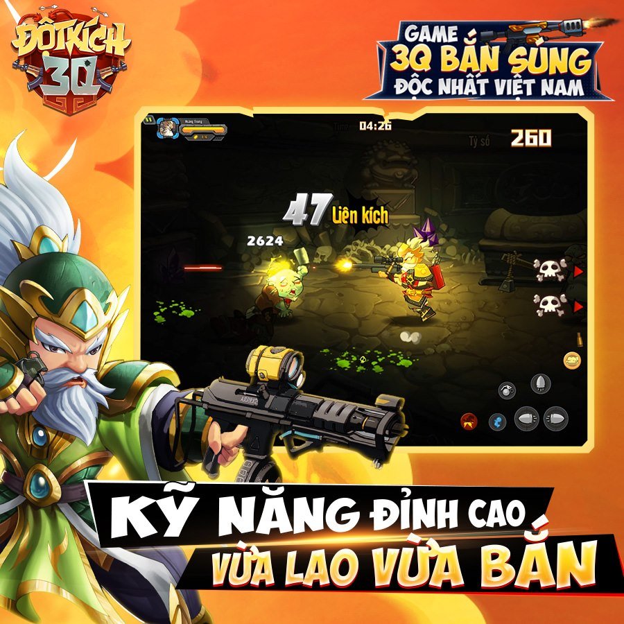 Đột Kích 3Q: Game Tam quốc theo phong cách… bắn súng