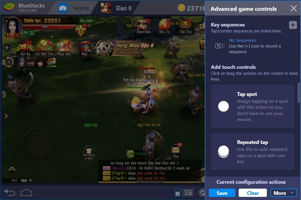 Thiết lập Game Controls khi chơi Đao Phong Giang Hồ với BlueStacks