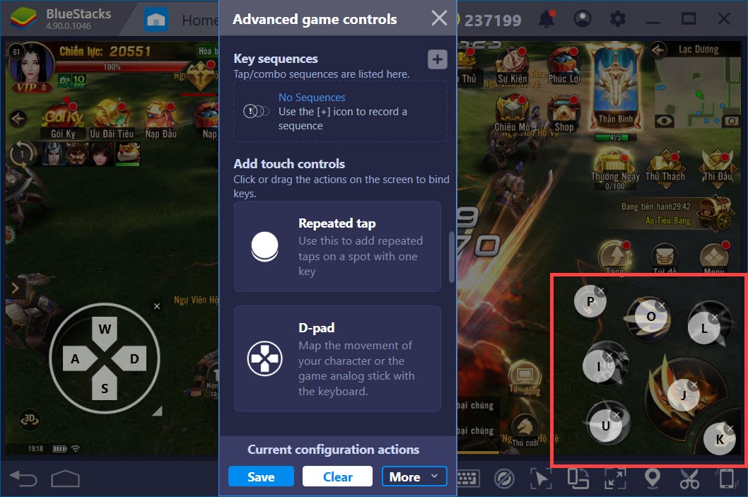 Thiết lập Game Controls khi chơi Đao Phong Giang Hồ với BlueStacks