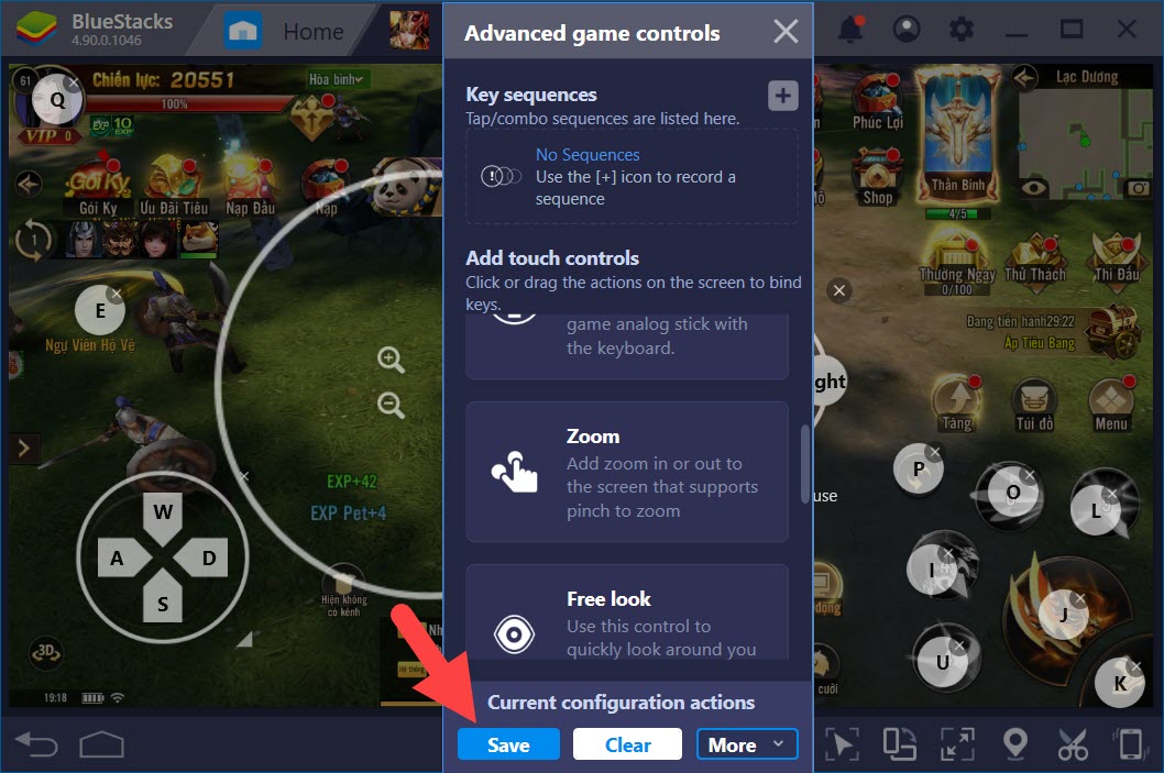 Thiết lập Game Controls khi chơi Đao Phong Giang Hồ với BlueStacks