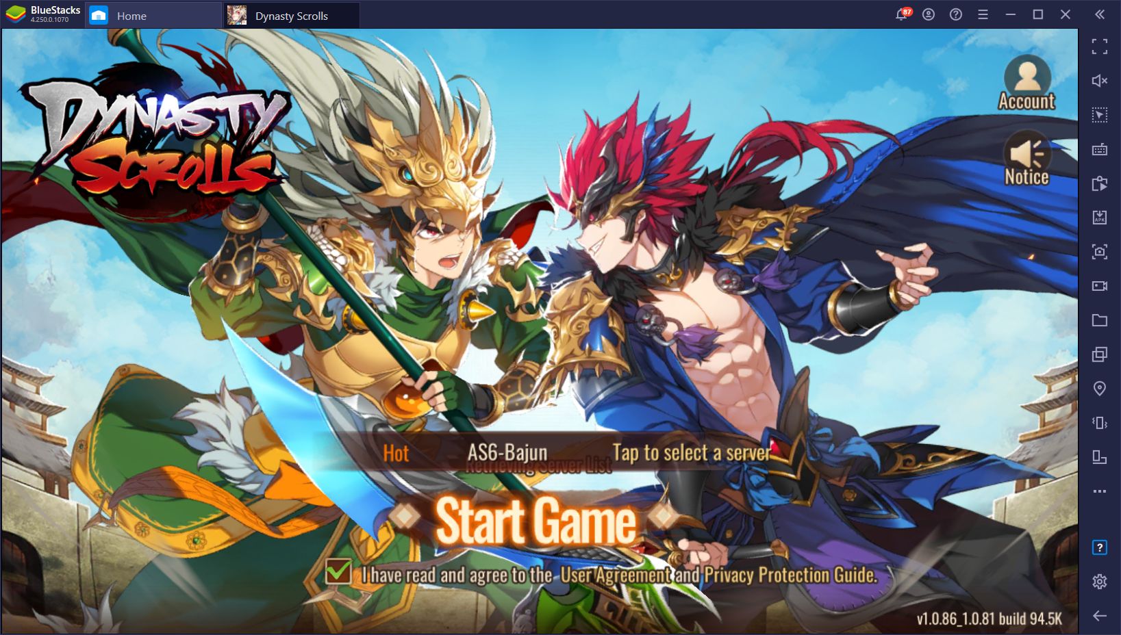 Dynasty Scrolls no PC - Instale e jogue esse RPG Idle no seu computador com o BlueStacks