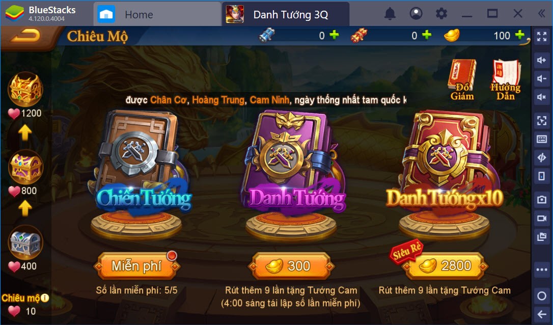 Xây dựng đội hình trong Danh Tướng 3Q