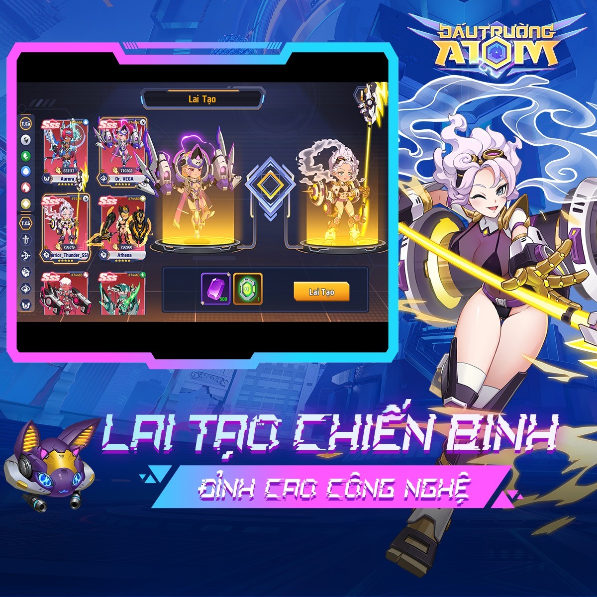 Đấu Trường ATOM: Game tạo chiến binh sẽ ra mắt trong tháng 7