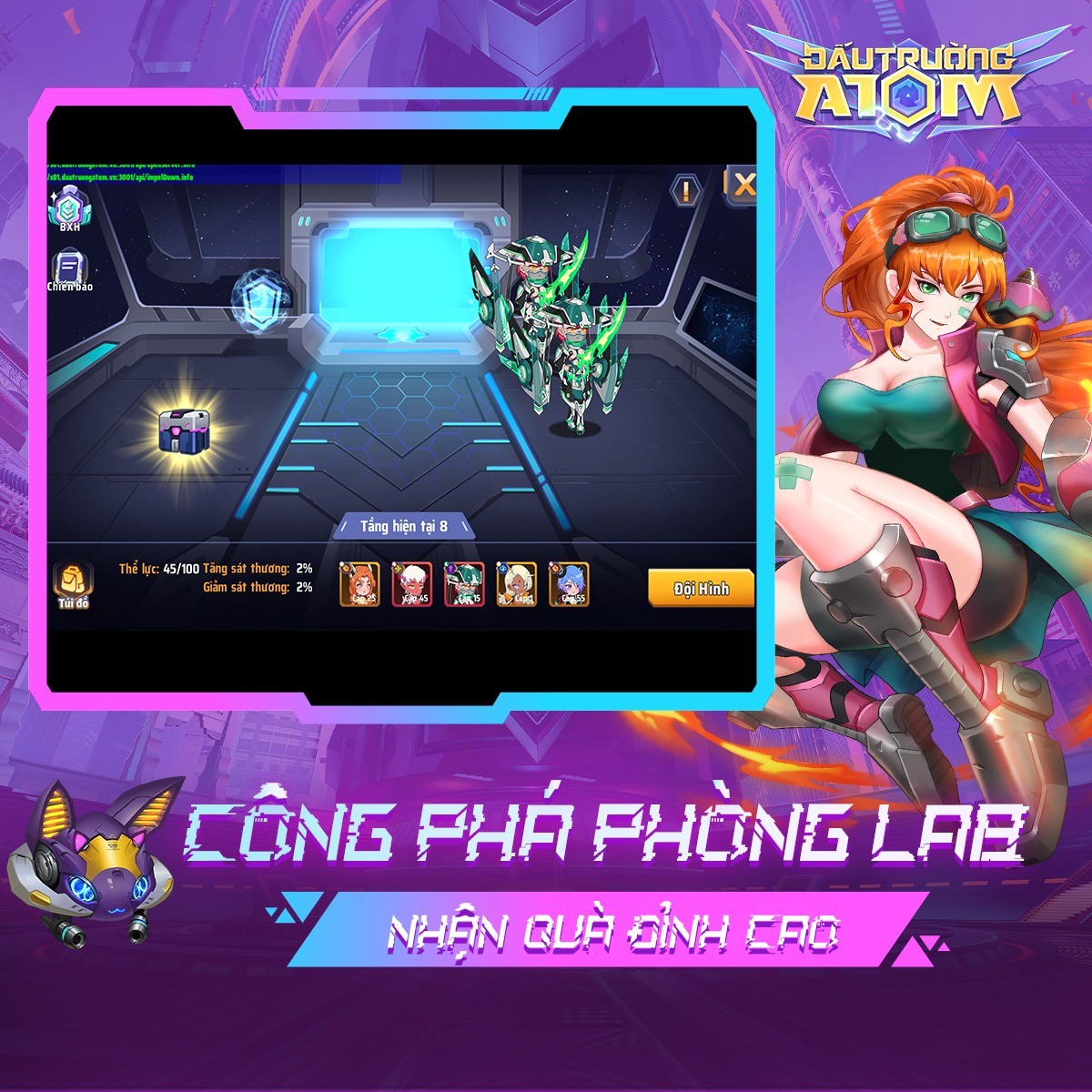 Đấu Trường ATOM: Game tạo chiến binh sẽ ra mắt trong tháng 7