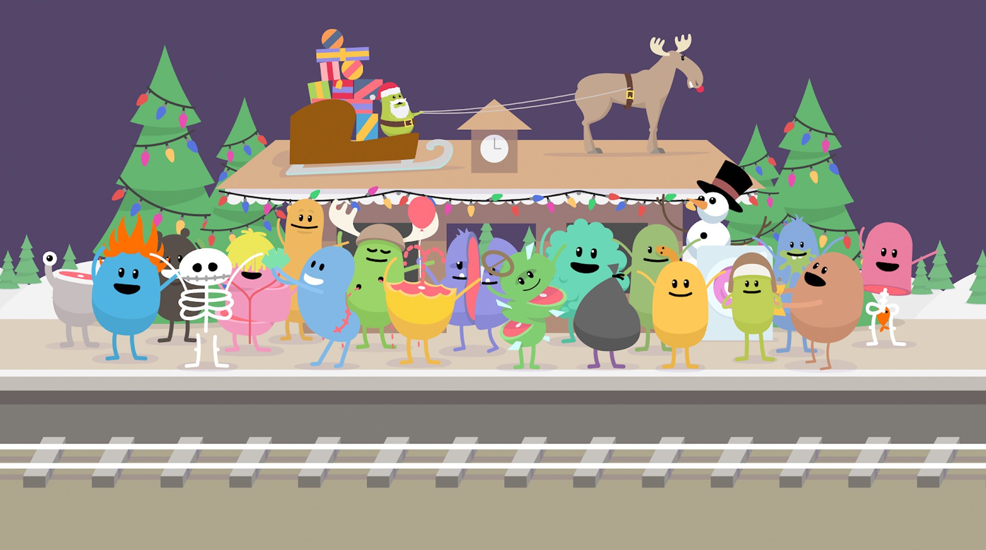 Ем ту дай 1. Игра dumb ways. Игра дамб Вейс ту дай. Dumb ways to die персонажи. Metro Trains dumb ways to die.