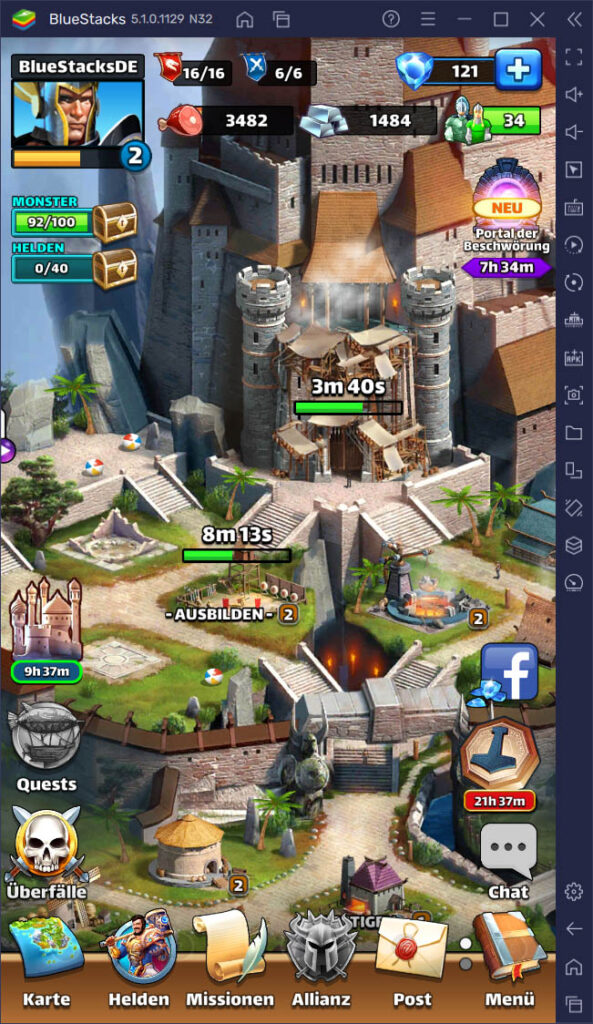 Empires & Puzzles Der komplette Leitfaden zu deiner Basis BlueStacks