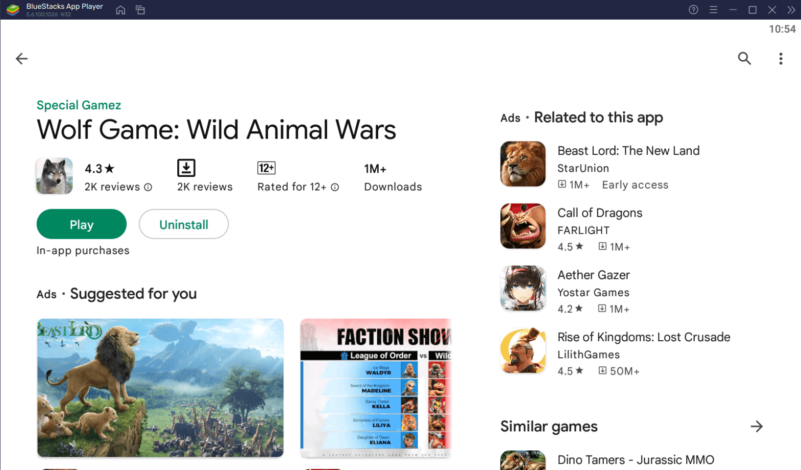 Cara Mudah Memainkan Wolf Game: Kingdom Animal Wars di PC Dengan BlueStacks