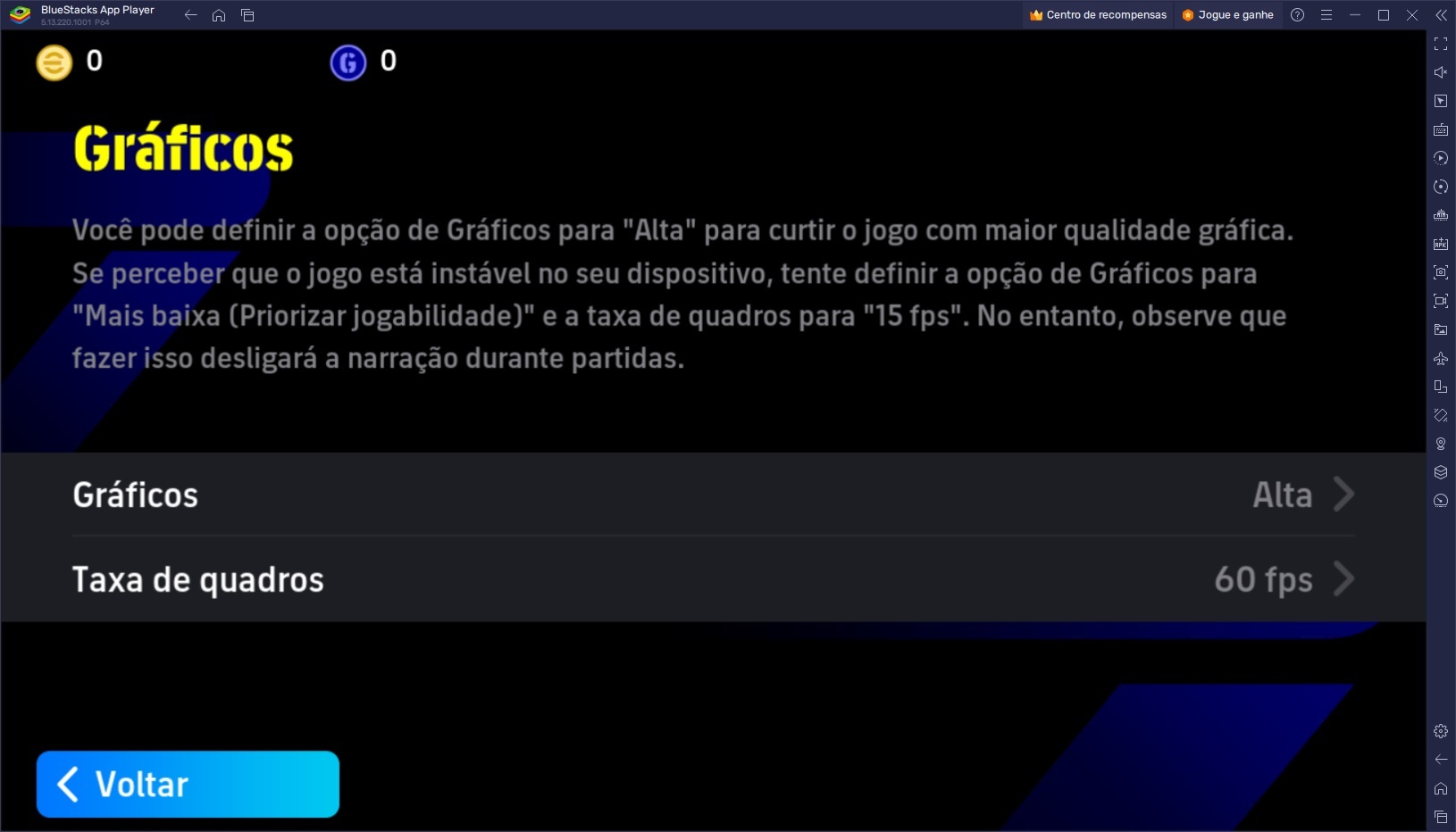 Atinja 60 FPS no eFootball 2024 no BlueStacks – Guia de Desempenho