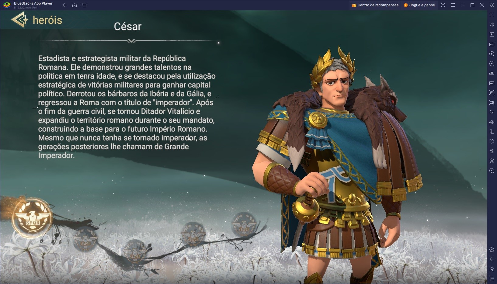 Guia do herói César em Era of Conquest – Como usar todo o seu poder