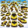 Taxi Car Robot Transformation