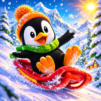 Sledding Penguin Gang Slide