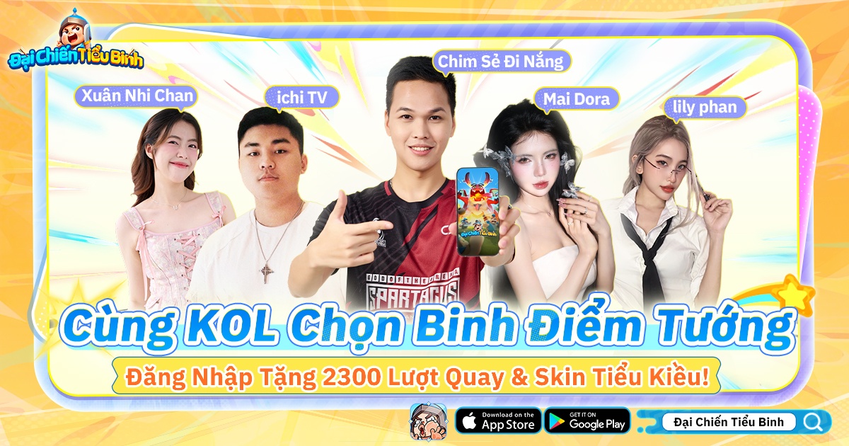 Hỗ trợ PK đồng thời toàn châu Á – game mobile tam quốc giải trí siêu xả stress “Đại Chiến Tiểu Binh” chính thức ra mắt hôm nay