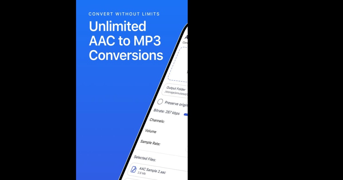 Download and run AAC to MP3 Converter No Limits on PC & Mac (Emulator)