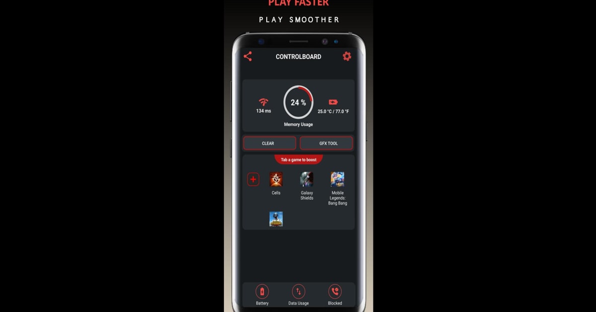 Download and run Game Booster VIP Lag Fix & GFX