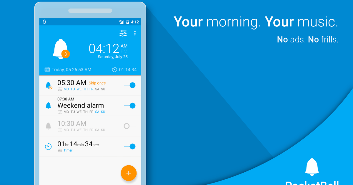 Android Emulator Clock Download and run Radio Alarm Clock - PocketBell on PC & Mac (Emulator)