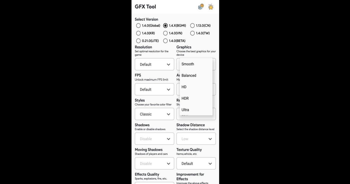 Tool Pro Gfx Tool Best Settings For Pubg Mobile Gfx Tool Settings