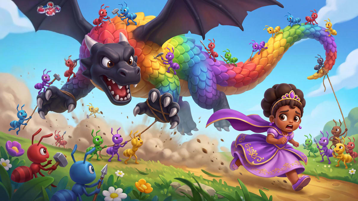 Download & Play Ants Eat Dragons - Color Match on PC & Mac (Emulator)