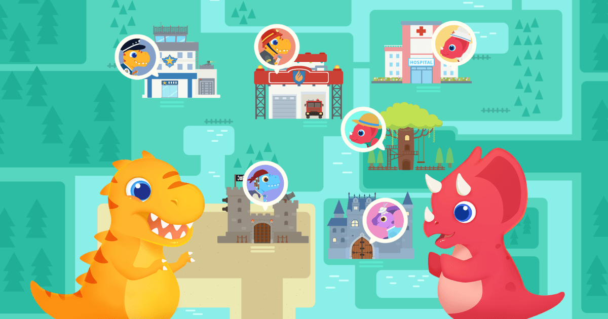 Download & Play Dinosaur City - Magical Block Kingdom for Kids on PC ...