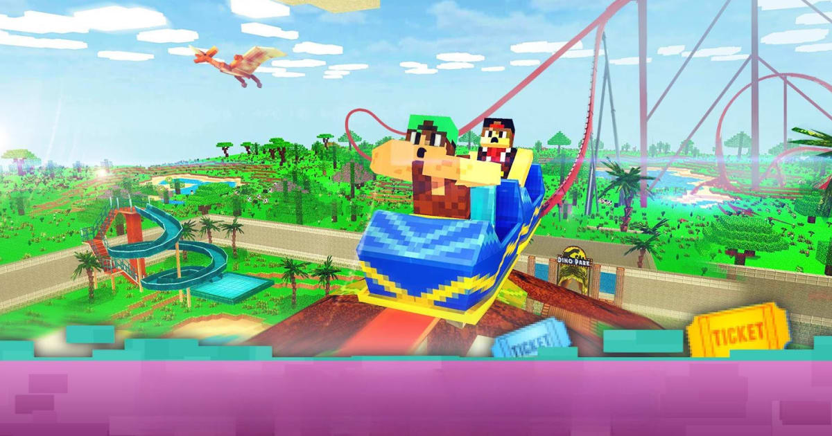 Download & Play Dino Theme Park Craft Ride Dinosaur Rollercoaster
