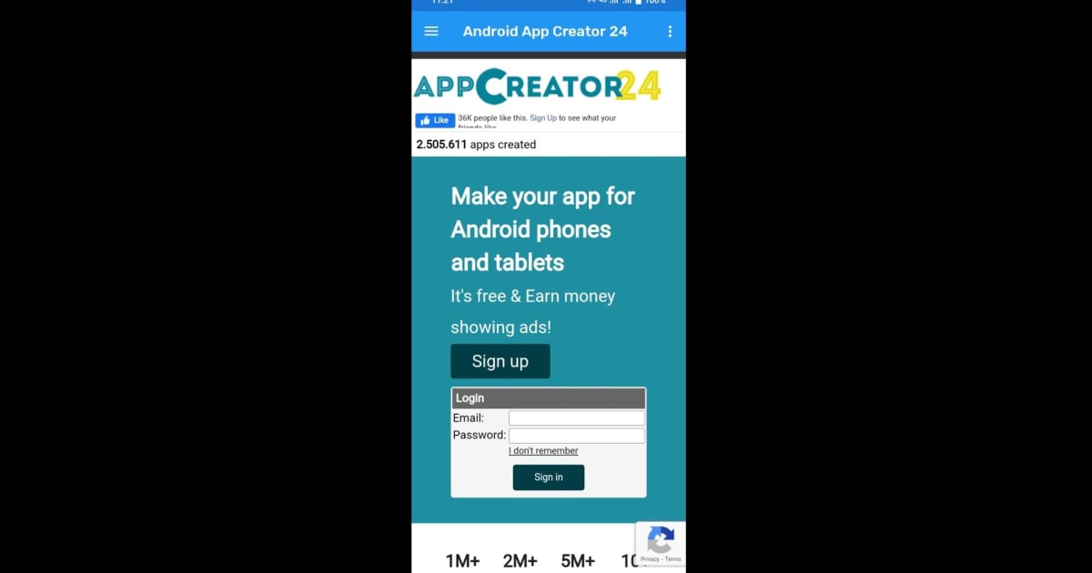 Baixe e rode Android app creator 24 no PC e Mac (emulador)