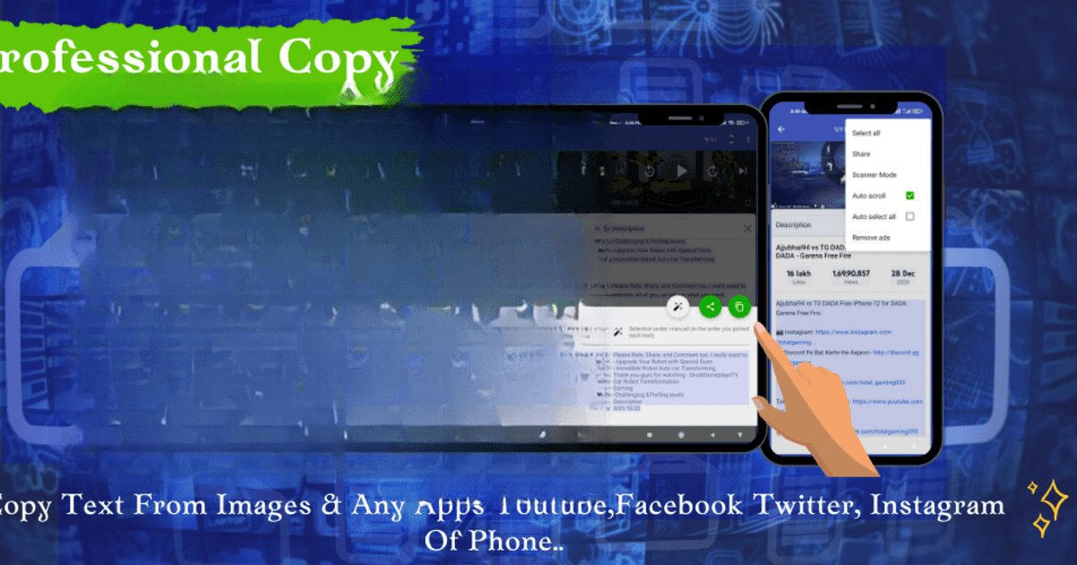 Скачайте и запустите Copy Text Professional Copy на ПК или Mac (Эмулятор)