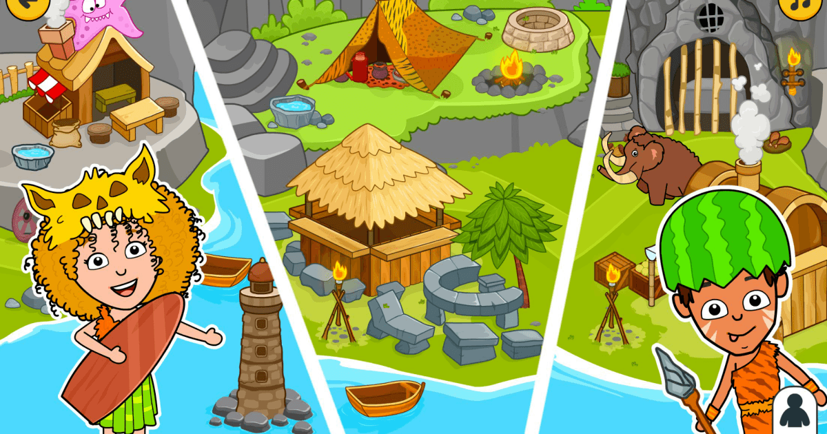Download Play Caveman Games World for Kids on PC Mac (Emulator)