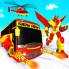 Snow Hill Bus Robot Car Game