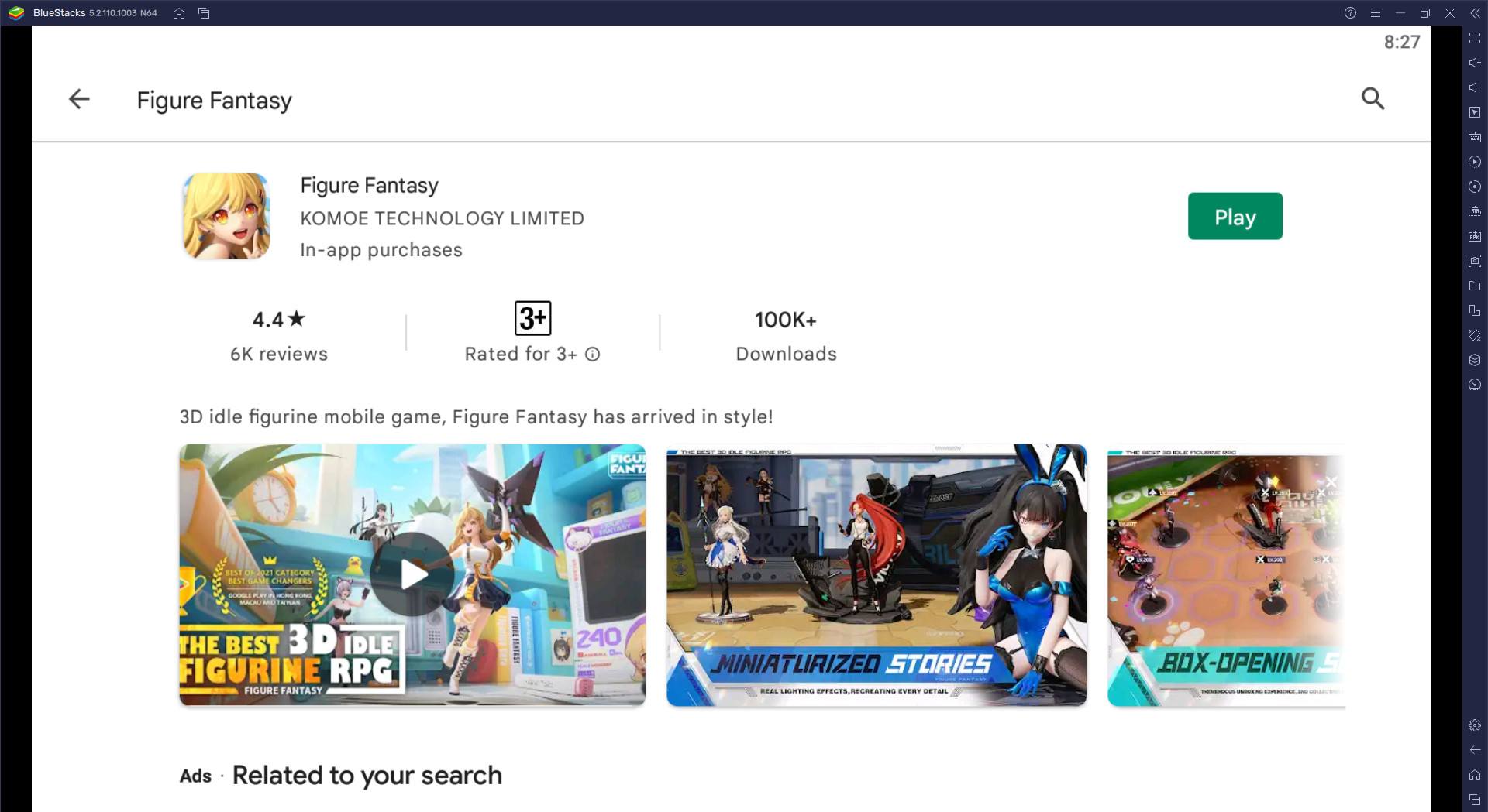 วิธีติดตั้ง Figure Fantasy บน PC และ Mac ผ่าน BlueStacks