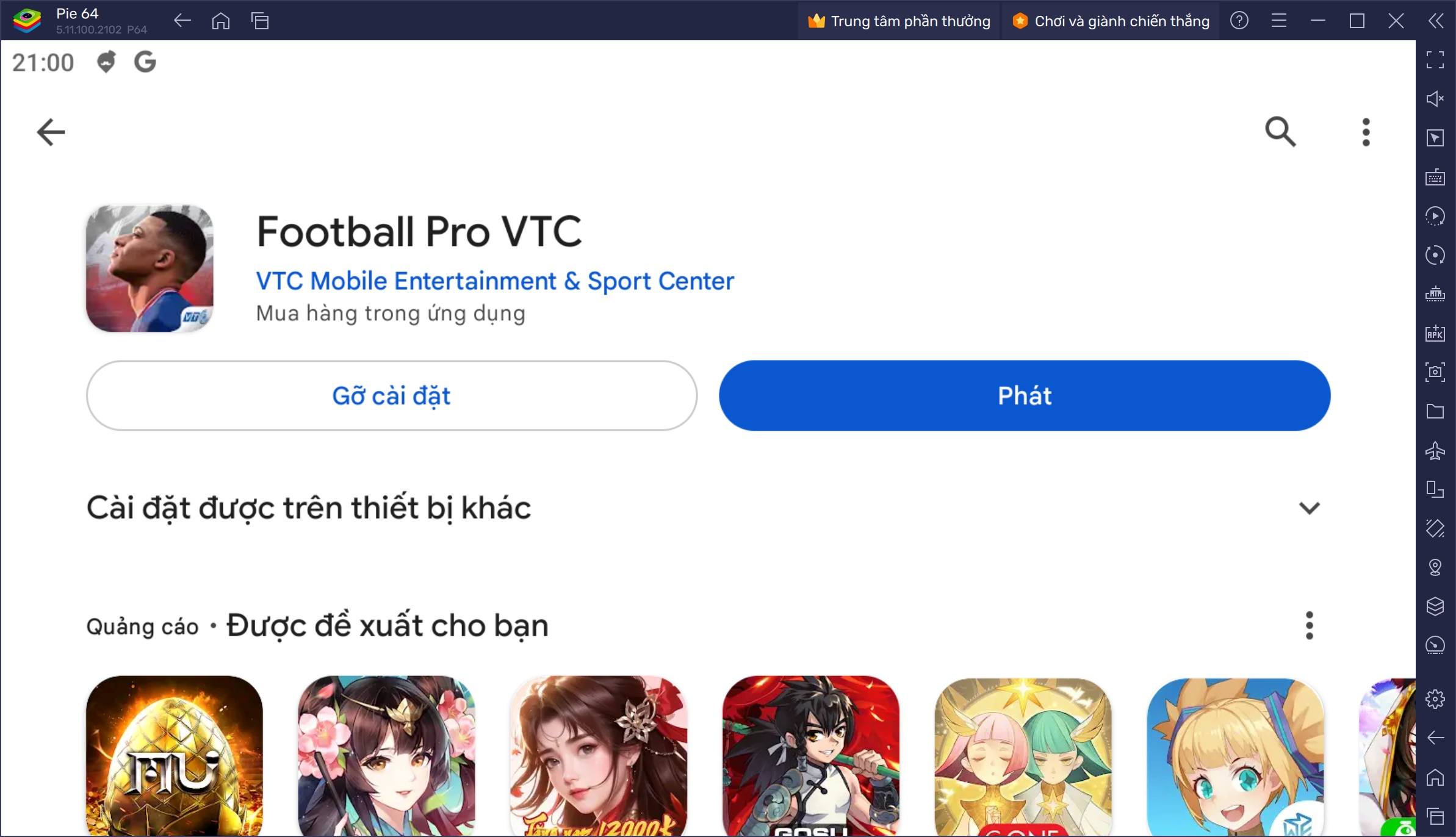 Chơi Football Pro VTC trên PC với BlueStacks: Xây dựng đội bóng trong mơ của riêng bạn