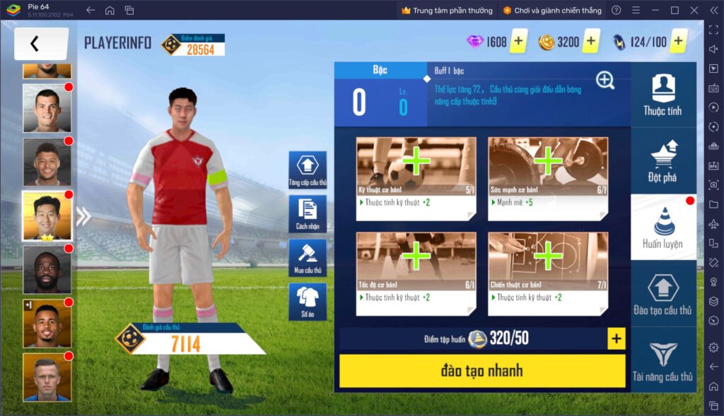 Football Pro VTC Cẩm nâng xây dựng đội hình yêu thích trên PC BlueStacks