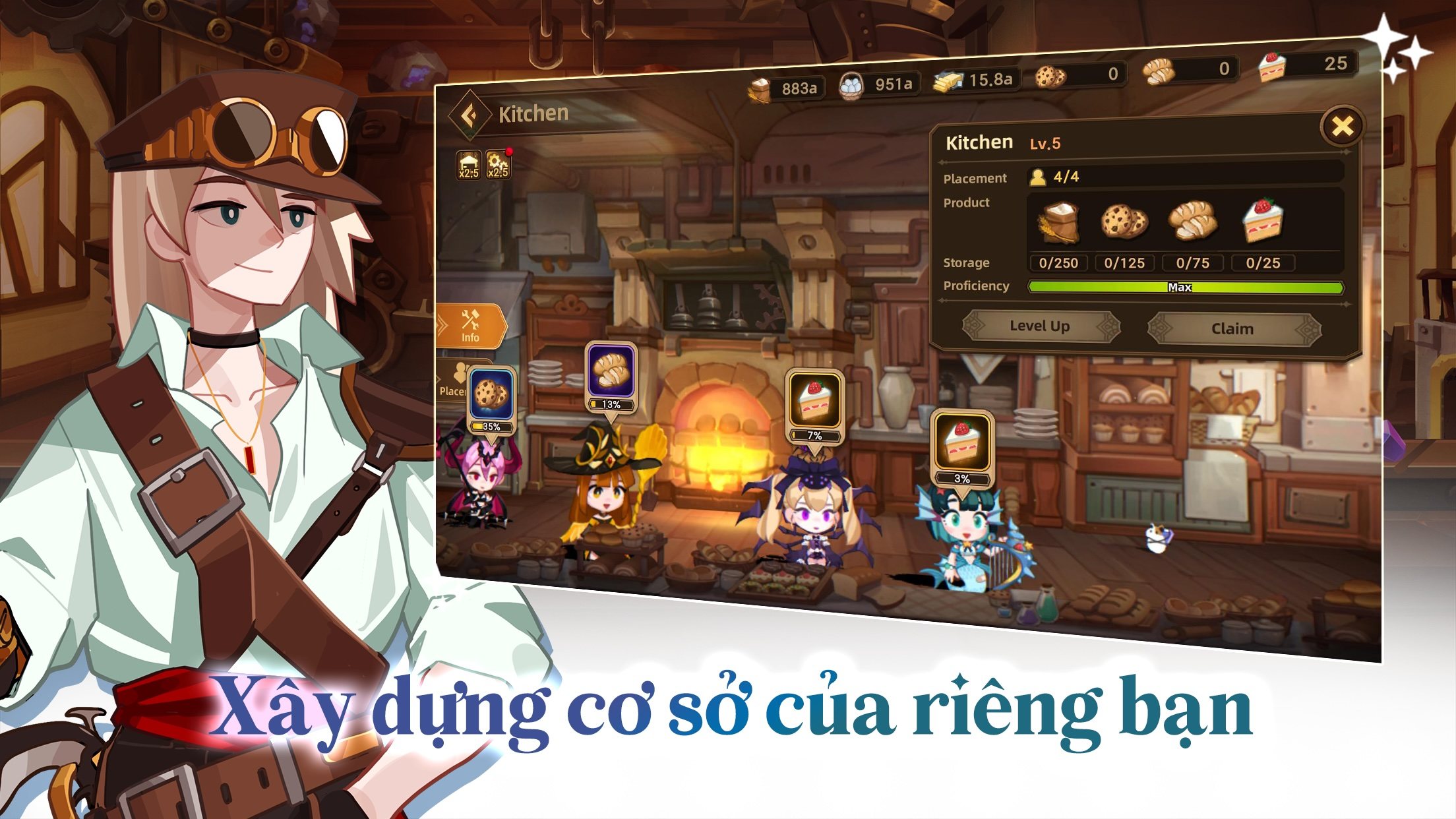 Cùng chơi Fortress Saga: AFK RPG, game mô phỏng với hình ảnh “đốn tim” fan Ghibli trên PC với BlueStacks