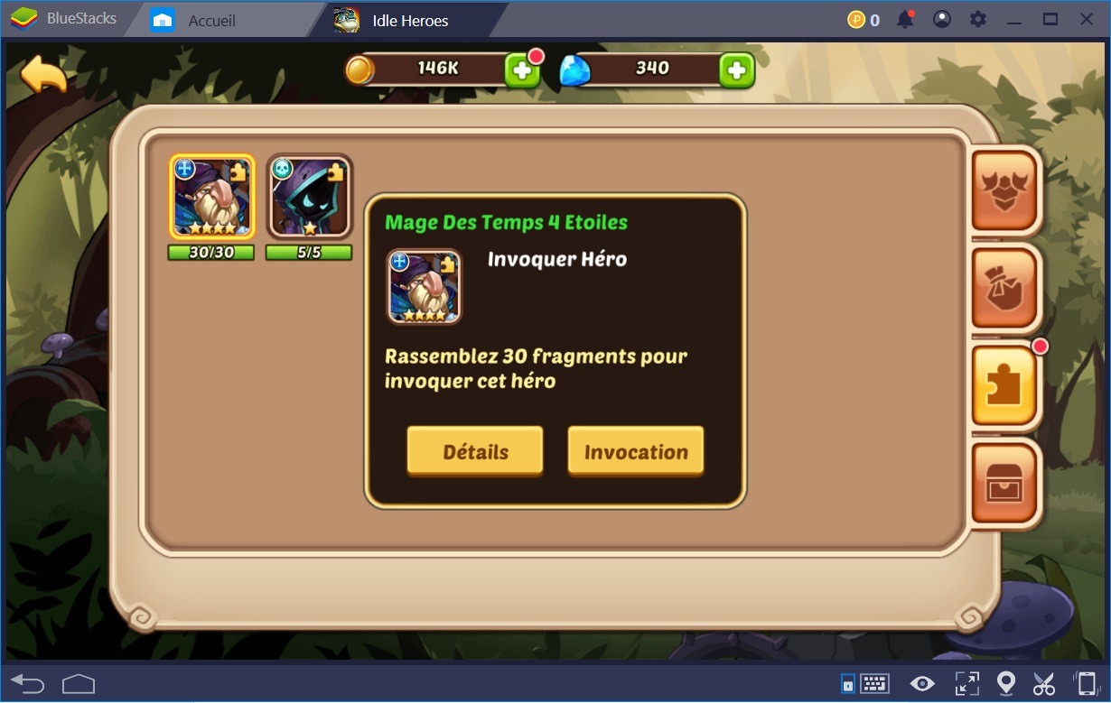 Idle Heroes : La prise en main de l’interface et votre premier combat