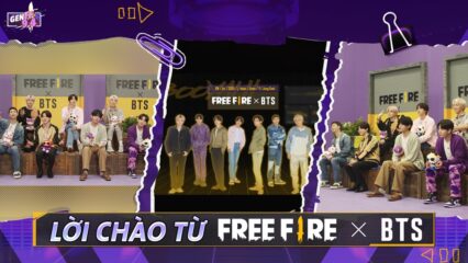 Free Fire giới thiệu bộ sưu tập 7 trang phục do BTS tự thiết kế